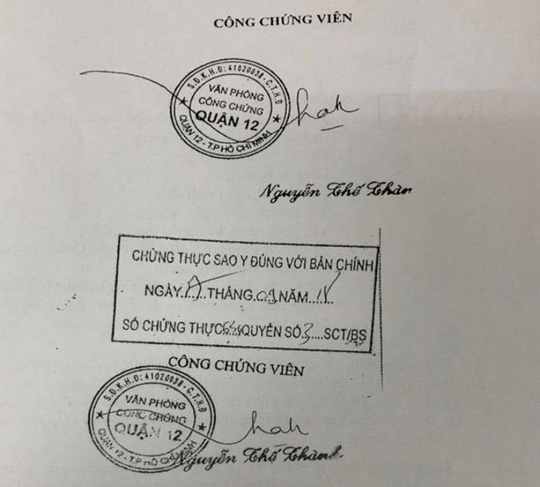PHÁT HIỆN MỘT PHÒNG CÔNG CHỨNG GIẢ Ở QUẬN 9
